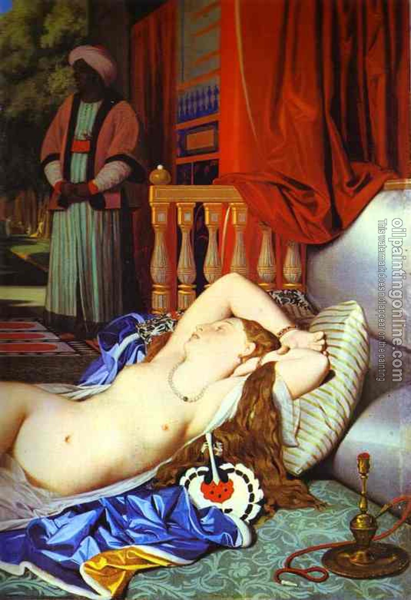 Ingres, Jean Auguste Dominique - Odalisque with Slave details